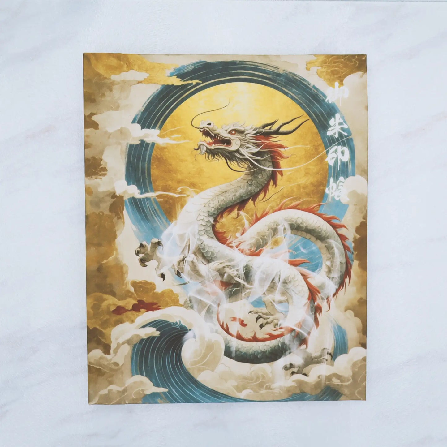 【和紙版-書き置き御朱印帳】強力な浄化力をもつ銀龍|直感力や洞察力を高める縁起物