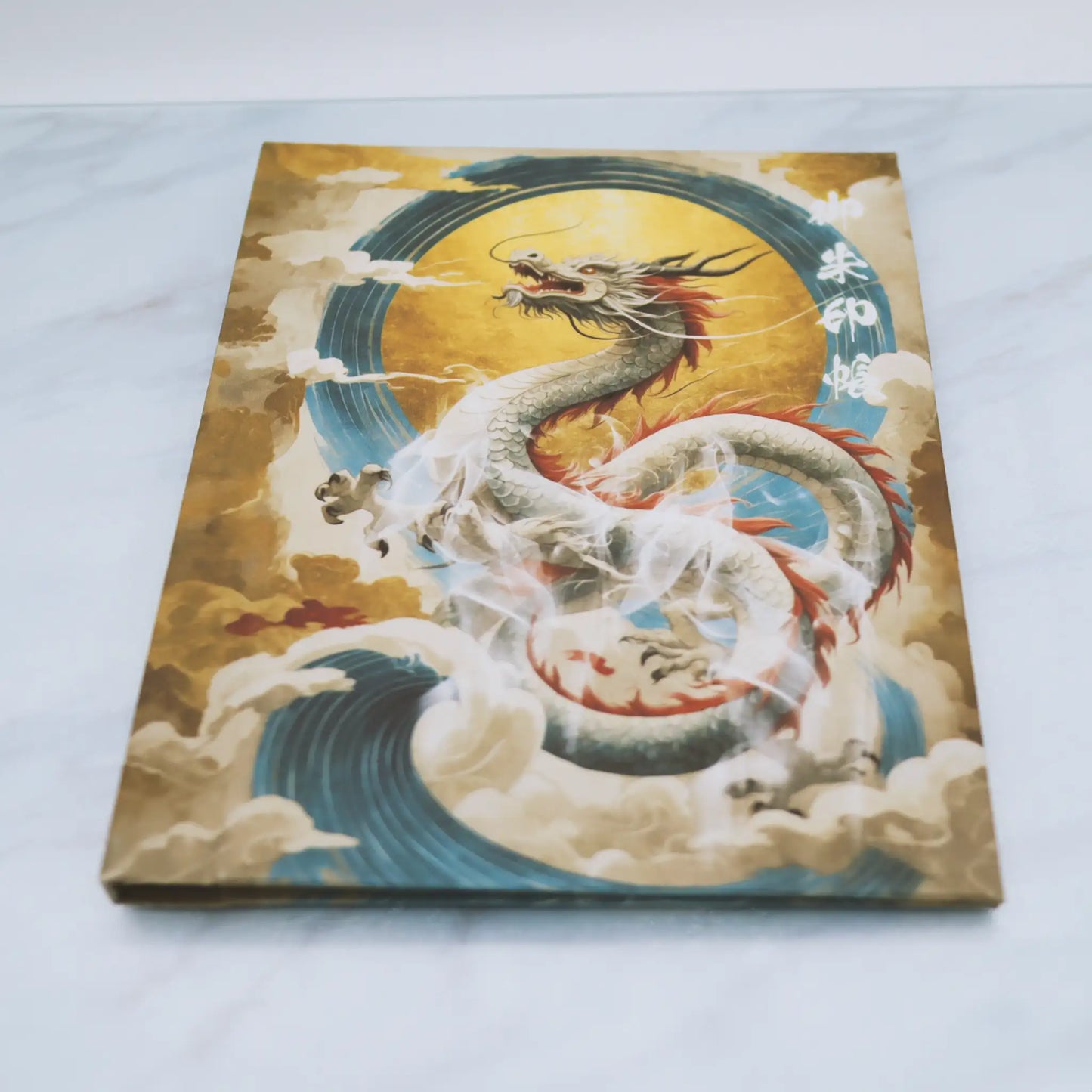 【和紙版-書き置き御朱印帳】強力な浄化力をもつ銀龍|直感力や洞察力を高める縁起物