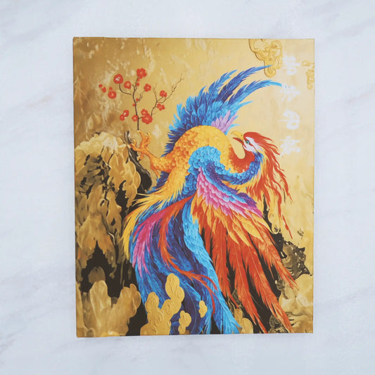 【和紙版-書き置き御朱印帳-鳳凰1】正面の真上から撮影した写真