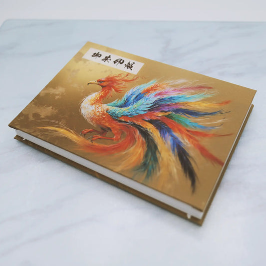 黄金に輝く鳳凰の縁起物としての御朱印帳｜幸運や繁栄を象徴します