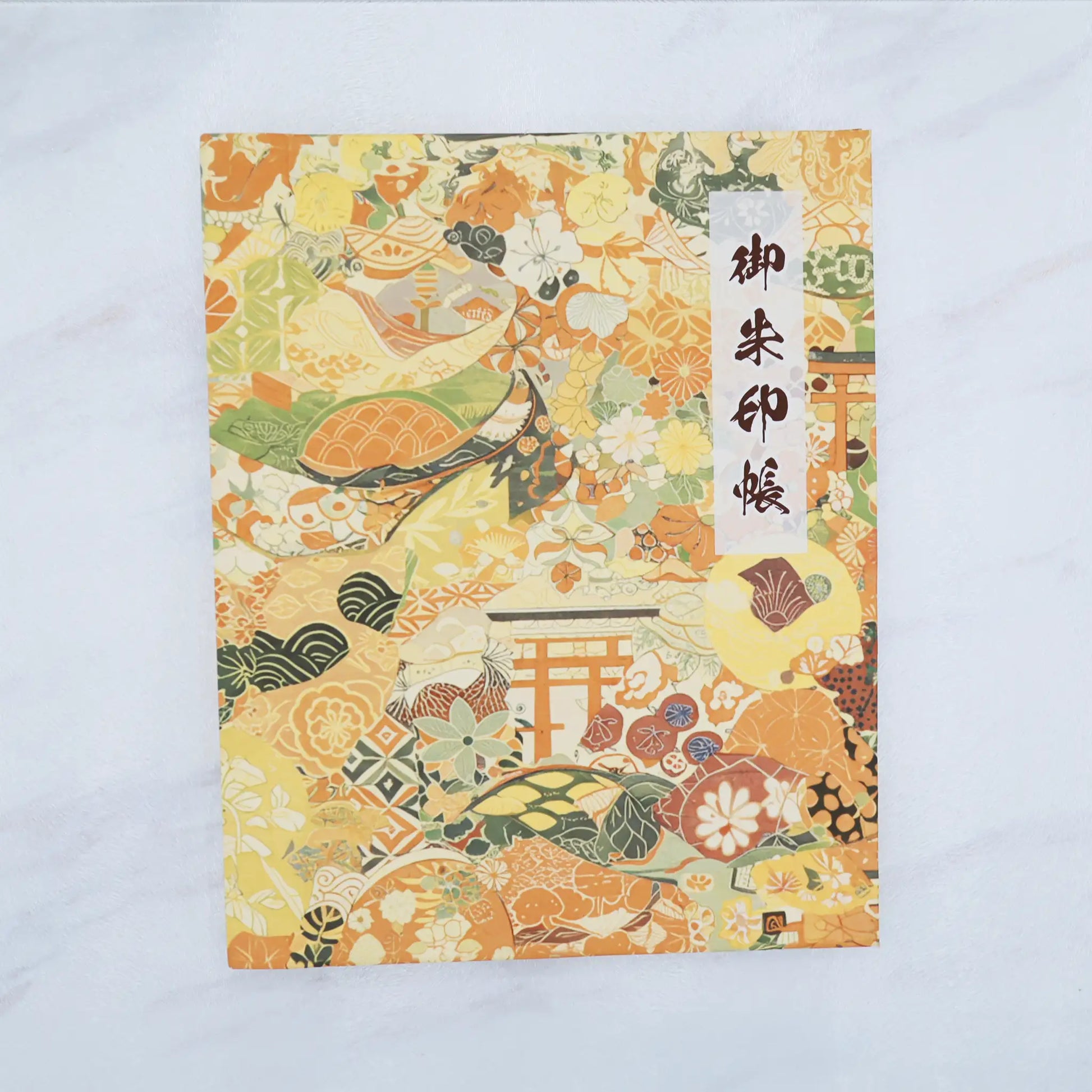 【書き置き御朱印帳-和柄1】正面上からのアングル写真アップ