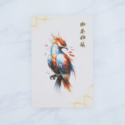 【縦向き御朱印帳-鳳凰6】正面真上のアングル画像